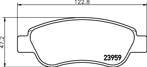 HELLA 8DB 355 012-141 - Тормозные колодки, дисковые, комплект www.autospares.lv