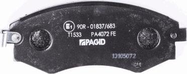 HELLA 8DB 355 012-161 - Тормозные колодки, дисковые, комплект www.autospares.lv