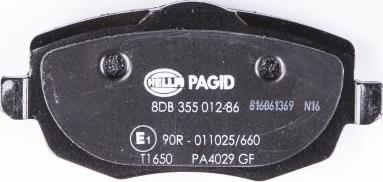 HELLA 8DB 355 012-851 - Bremžu uzliku kompl., Disku bremzes www.autospares.lv