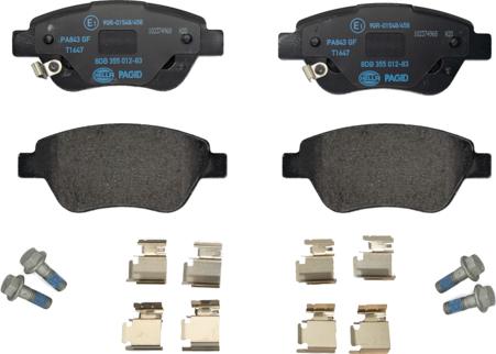 HELLA 8DB 355 012-831 - Brake Pad Set, disc brake www.autospares.lv