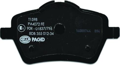 HELLA 8DB 355 012-341 - Bremžu uzliku kompl., Disku bremzes www.autospares.lv