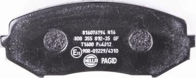 HELLA 8DB 355 012-351 - Bremžu uzliku kompl., Disku bremzes www.autospares.lv