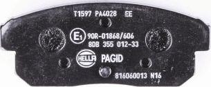 HELLA 8DB 355 012-331 - Bremžu uzliku kompl., Disku bremzes www.autospares.lv