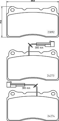 HELLA 8DB 355 012-291 - Bremžu uzliku kompl., Disku bremzes autospares.lv