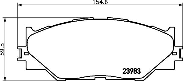 HELLA 8DB 355 012-241 - Bremžu uzliku kompl., Disku bremzes www.autospares.lv