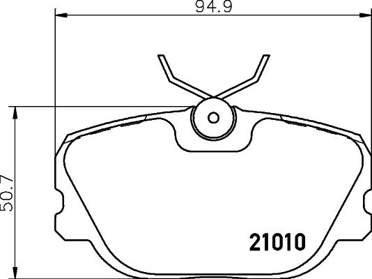 HELLA 8DB 355 017-941 - Bremžu uzliku kompl., Disku bremzes www.autospares.lv