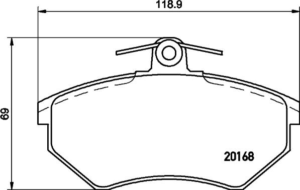 HELLA 8DB 355 017-901 - Bremžu uzliku kompl., Disku bremzes www.autospares.lv