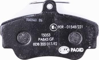 HELLA 8DB 355 017-921 - Bremžu uzliku kompl., Disku bremzes www.autospares.lv