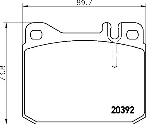 HELLA 8DB 355 017-461 - Bremžu uzliku kompl., Disku bremzes autospares.lv