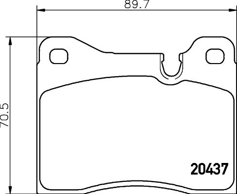 HELLA 8DB 355 017-561 - Brake Pad Set, disc brake www.autospares.lv