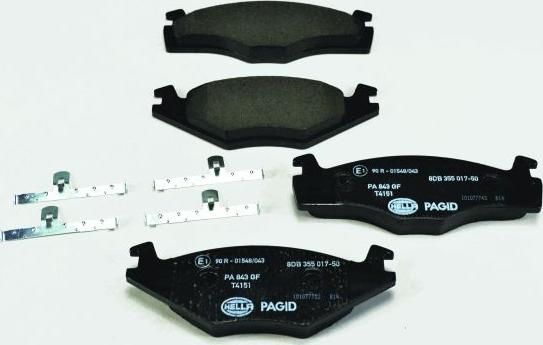 HELLA 8DB 355 017-501 - Brake Pad Set, disc brake www.autospares.lv