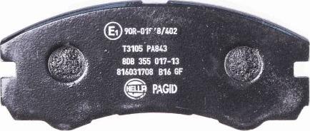 HELLA 8DB 355 017-131 - Bremžu uzliku kompl., Disku bremzes www.autospares.lv