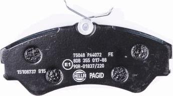 HELLA 8DB 355 017-881 - Тормозные колодки, дисковые, комплект www.autospares.lv