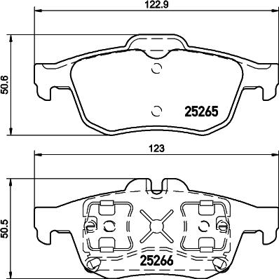 HELLA 8DB 355 017-341 - Bremžu uzliku kompl., Disku bremzes autospares.lv