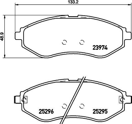 HELLA 8DB 355 017-351 - Bremžu uzliku kompl., Disku bremzes autospares.lv