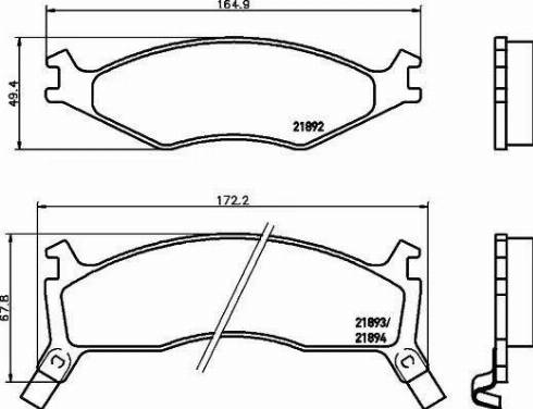 HELLA 8DB 355 017-301 - Bremžu uzliku kompl., Disku bremzes autospares.lv