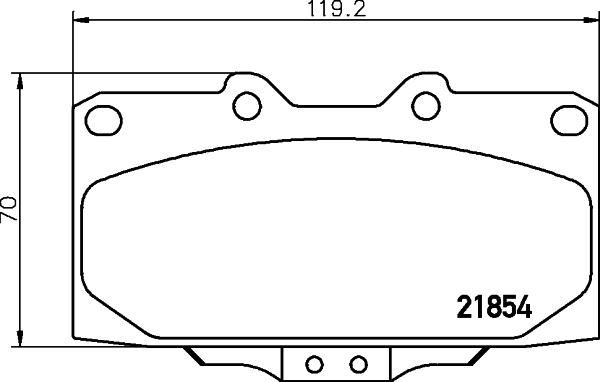 HELLA 8DB 355 029-921 - Brake Pad Set, disc brake www.autospares.lv