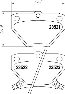 HELLA 8DB 355 017-221 - Тормозные колодки, дисковые, комплект www.autospares.lv