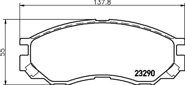 HELLA 8DB 355 017-271 - Bremžu uzliku kompl., Disku bremzes autospares.lv