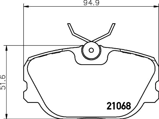 HELLA 8DB 355 017-761 - Bremžu uzliku kompl., Disku bremzes autospares.lv