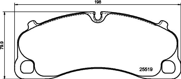 HELLA 8DB 355 039-991 - Bremžu uzliku kompl., Disku bremzes www.autospares.lv