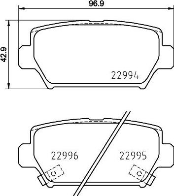 HELLA 8DB 355 039-401 - Bremžu uzliku kompl., Disku bremzes www.autospares.lv