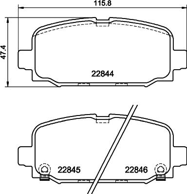 HELLA 8DB 355 039-411 - Bremžu uzliku kompl., Disku bremzes www.autospares.lv