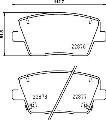 HELLA 8DB 355 039-431 - Bremžu uzliku kompl., Disku bremzes autospares.lv