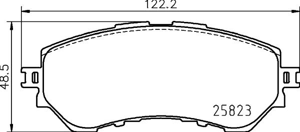 HELLA 8DB 355 039-561 - Bremžu uzliku kompl., Disku bremzes autospares.lv