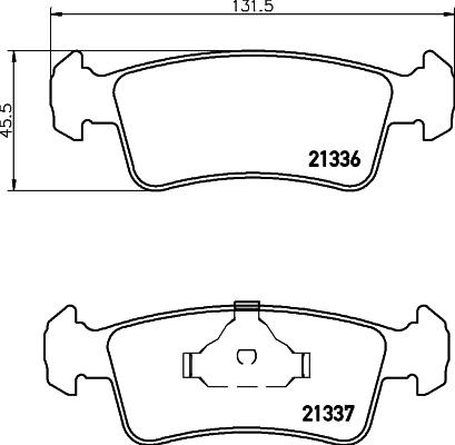 HELLA 8DB 355 039-621 - Brake Pad Set, disc brake www.autospares.lv