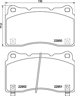 HELLA 8DB 355 039-151 - Bremžu uzliku kompl., Disku bremzes www.autospares.lv