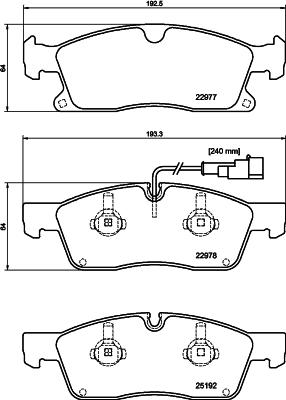 HELLA 8DB 355 039-871 - Bremžu uzliku kompl., Disku bremzes www.autospares.lv