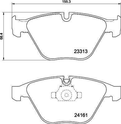 HELLA 8DB 355 039-241 - Bremžu uzliku kompl., Disku bremzes www.autospares.lv