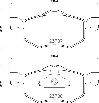 HELLA 8DB 355 039-271 - Bremžu uzliku kompl., Disku bremzes autospares.lv