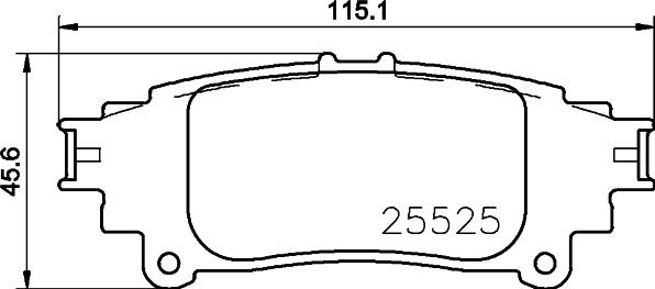 HELLA 8DB 355 036-921 - Bremžu uzliku kompl., Disku bremzes autospares.lv