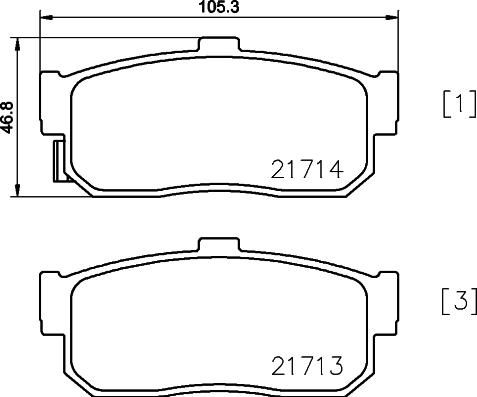 HELLA 8DB 355 036-591 - Bremžu uzliku kompl., Disku bremzes www.autospares.lv