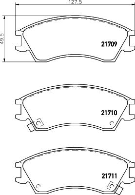 HELLA 8DB 355 036-571 - Bremžu uzliku kompl., Disku bremzes www.autospares.lv