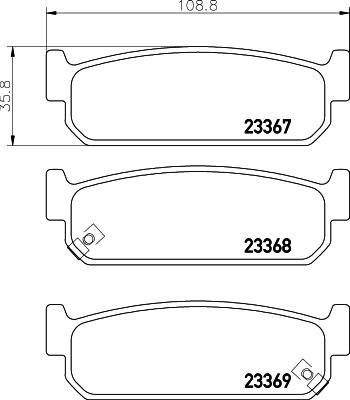 HELLA 8DB 355 036-621 - Bremžu uzliku kompl., Disku bremzes www.autospares.lv