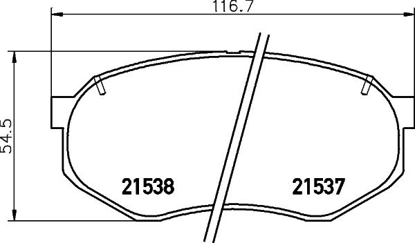 HELLA 8DB 355 036-811 - Bremžu uzliku kompl., Disku bremzes autospares.lv