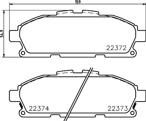 HELLA 8DB 355 036-731 - Bremžu uzliku kompl., Disku bremzes autospares.lv