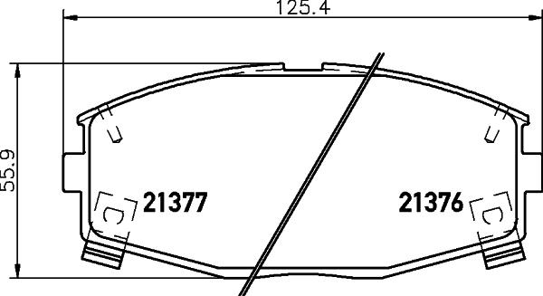 HELLA 8DB 355 036-771 - Bremžu uzliku kompl., Disku bremzes www.autospares.lv