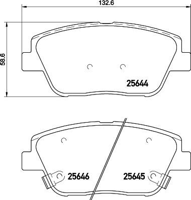 HELLA 8DB 355 030-441 - Bremžu uzliku kompl., Disku bremzes autospares.lv