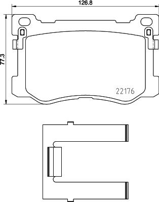 HELLA 8DB 355 030-501 - Bremžu uzliku kompl., Disku bremzes www.autospares.lv