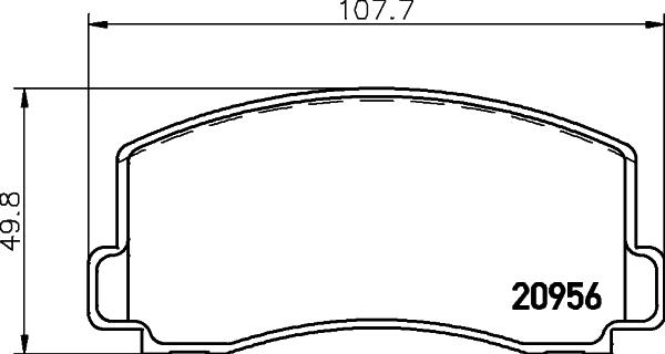 HELLA 8DB 355 030-001 - Brake Pad Set, disc brake www.autospares.lv