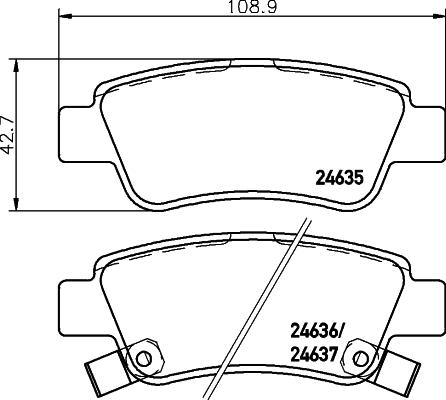 HELLA 8DB 355 030-351 - Bremžu uzliku kompl., Disku bremzes autospares.lv