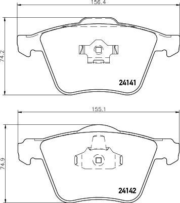 HELLA 8DB 355 031-971 - Bremžu uzliku kompl., Disku bremzes www.autospares.lv