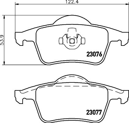 HELLA 8DB 355 031-411 - Bremžu uzliku kompl., Disku bremzes autospares.lv