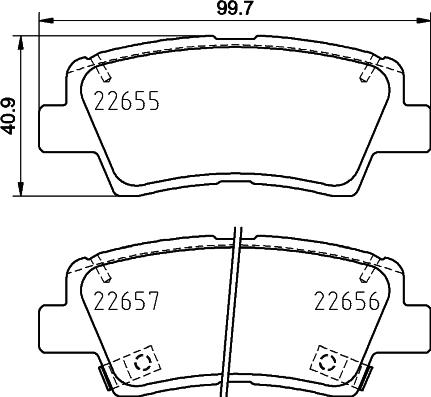 HELLA 8DB 355 031-681 - Brake Pad Set, disc brake www.autospares.lv