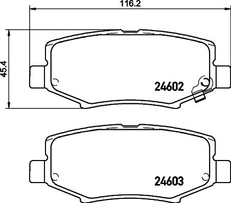 HELLA 8DB 355 031-031 - Bremžu uzliku kompl., Disku bremzes www.autospares.lv