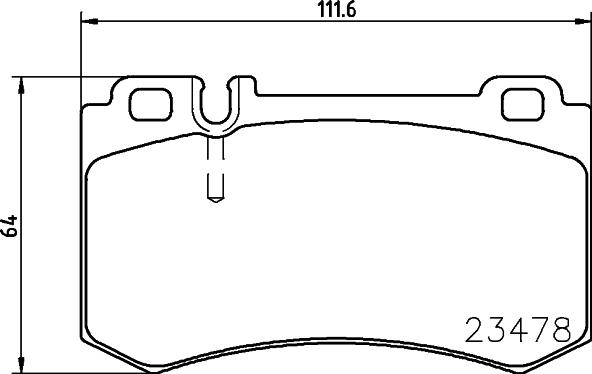 HELLA 8DB 355 031-331 - Тормозные колодки, дисковые, комплект www.autospares.lv